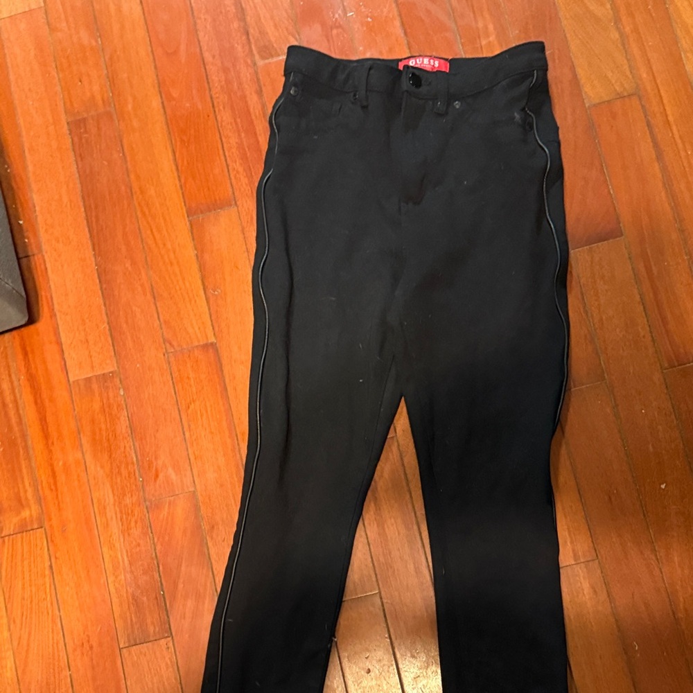 Guess Black Pants with Red Label